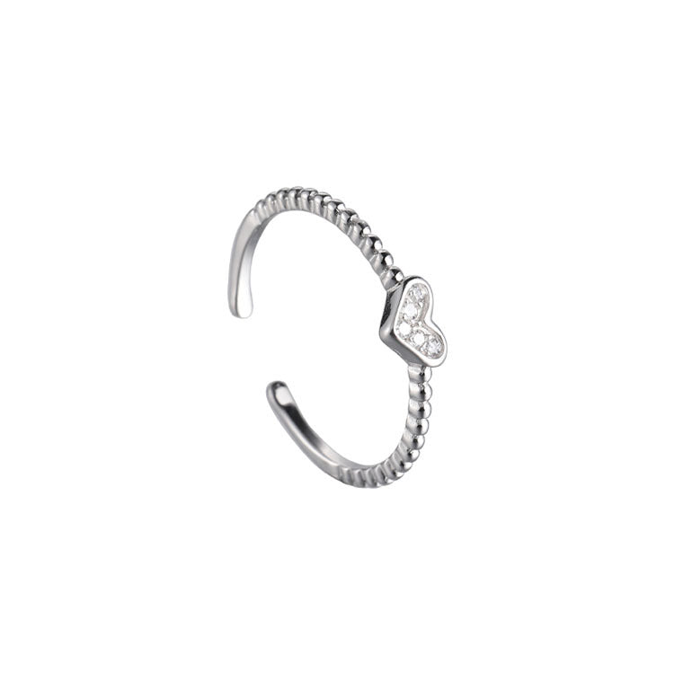 Damen Zart verliebter Ring mit Herzdesign Shop Nory