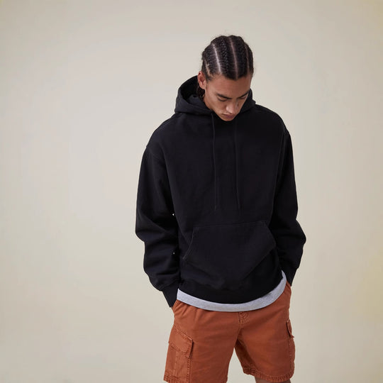 Damen nan oversized Kapuzenpulloverkleid mit Kängurutasche, verlängerter Silhouette und weichem French-Terry Shop Nory