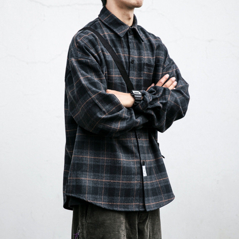 Herren Kariertes Overshirt‑Hemdjacke im Boxy‑Relaxed‑Schnitt Shop Nory