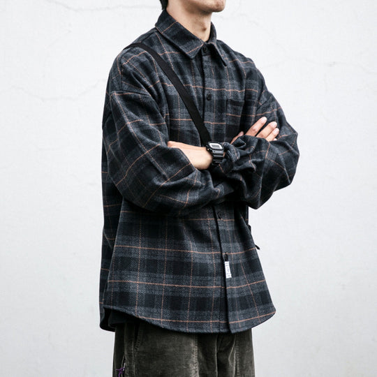 Herren Kariertes Overshirt‑Hemdjacke im Boxy‑Relaxed‑Schnitt Shop Nory