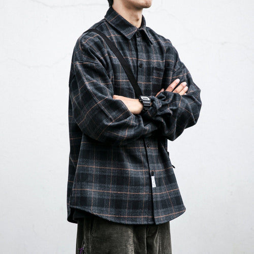 Herren Kariertes Overshirt‑Hemdjacke im Boxy‑Relaxed‑Schnitt Shop Nory