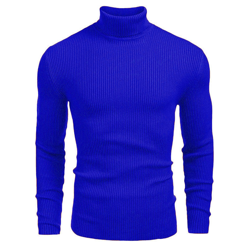 Herren Rollkragenpullover aus feinem Rippstrickmaterial