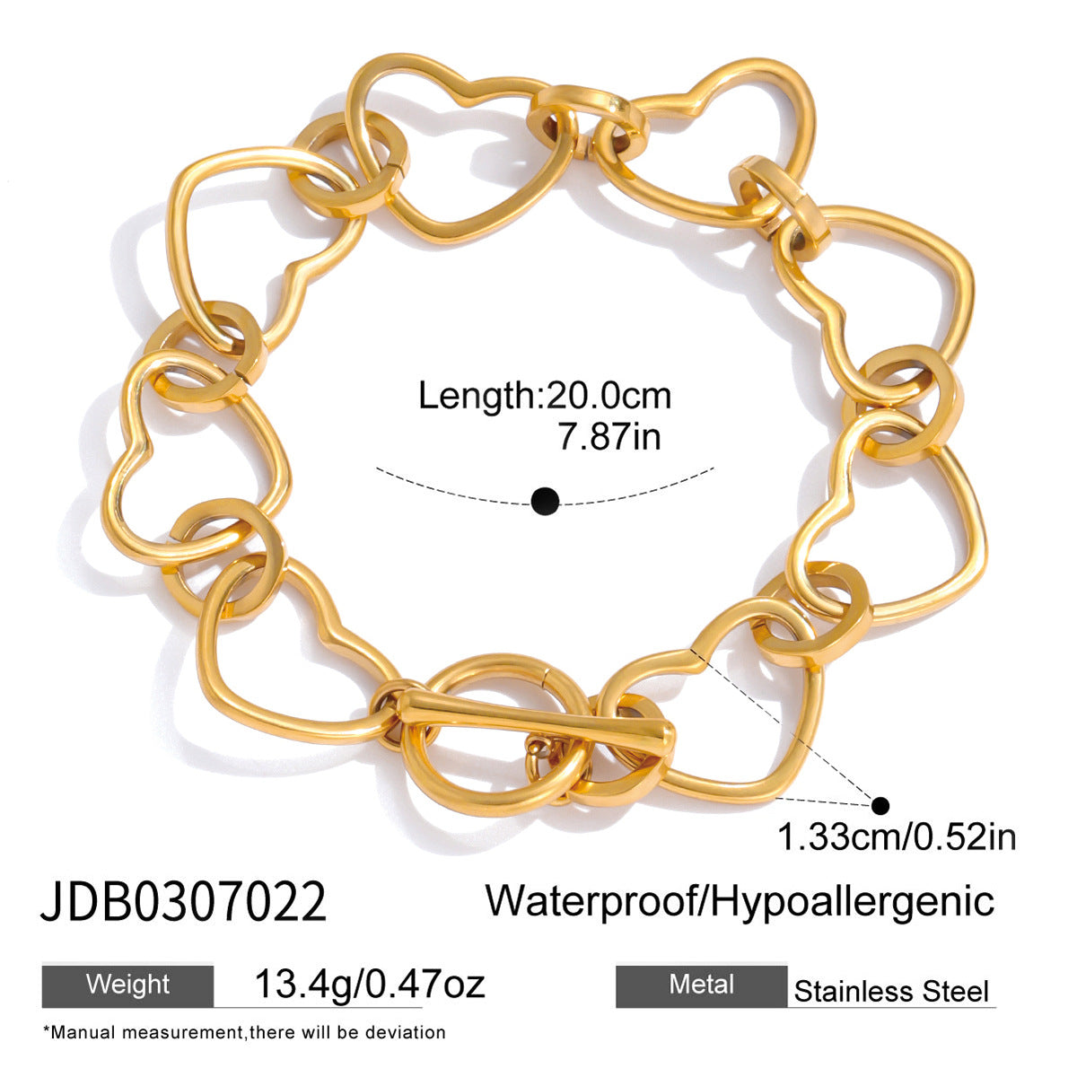 Damen Armband mit herzförmigem Design und hypoallergenen Eigenschaften Shop Nory