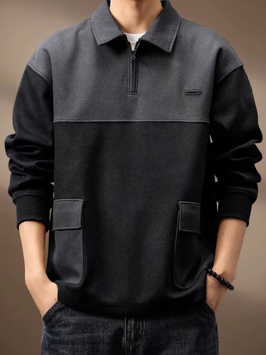 Herren Modischer Sweatshirt mit Reißverschluss
