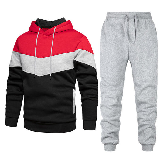 Herren nan zweifarbiges Hoodie-Joggingset mit Kängurutasche, tapered Jogginghose und doppellagiger Kapuze Shop Nory