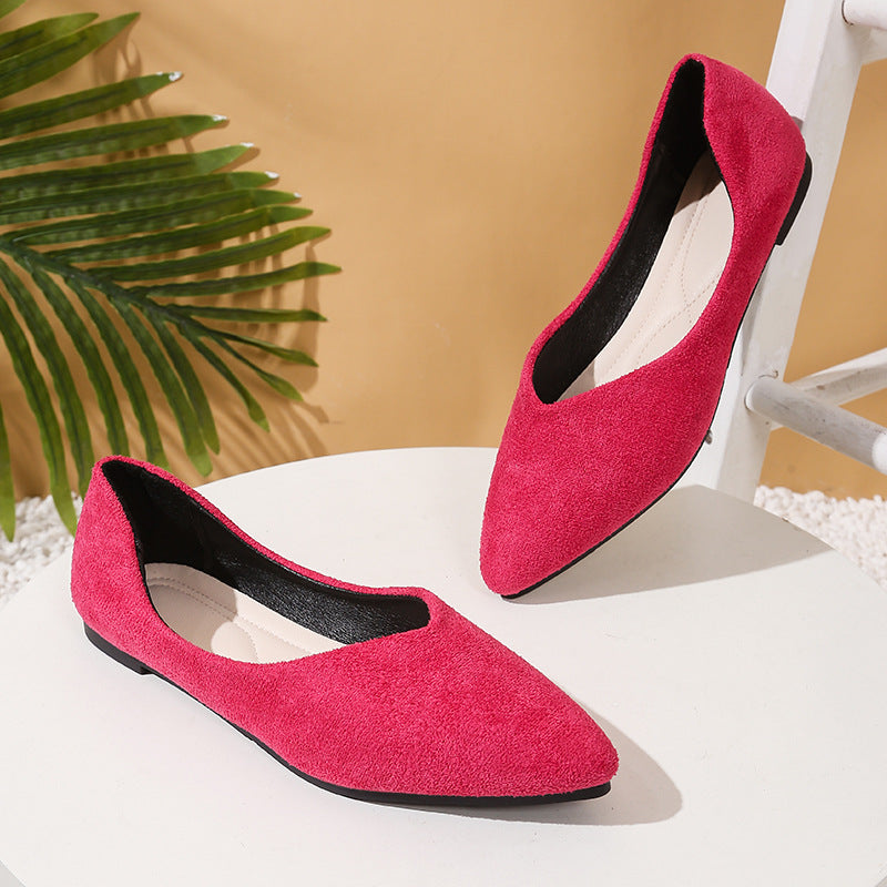 Damen elegante Ballerina-Schuhe mit spitzem Design und komfortabler Innensohle