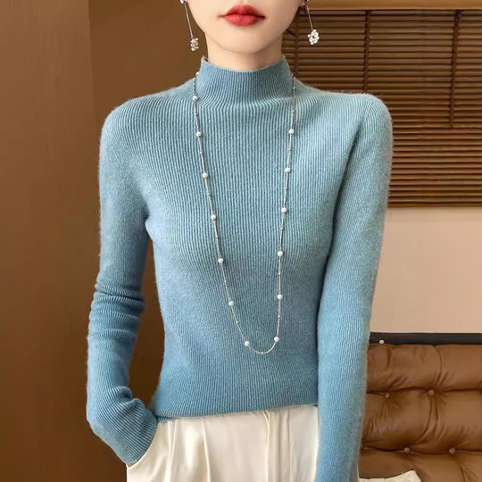 Damen Schmaler Kurzrollkragenpullover in kuscheliger Kaschmir‑Optik mit feiner Rippenstruktur Shop Nory