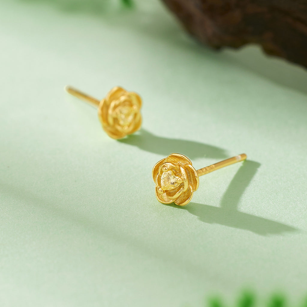 Damen Ohrstecker im eleganten Blumen-Design Shop Nory