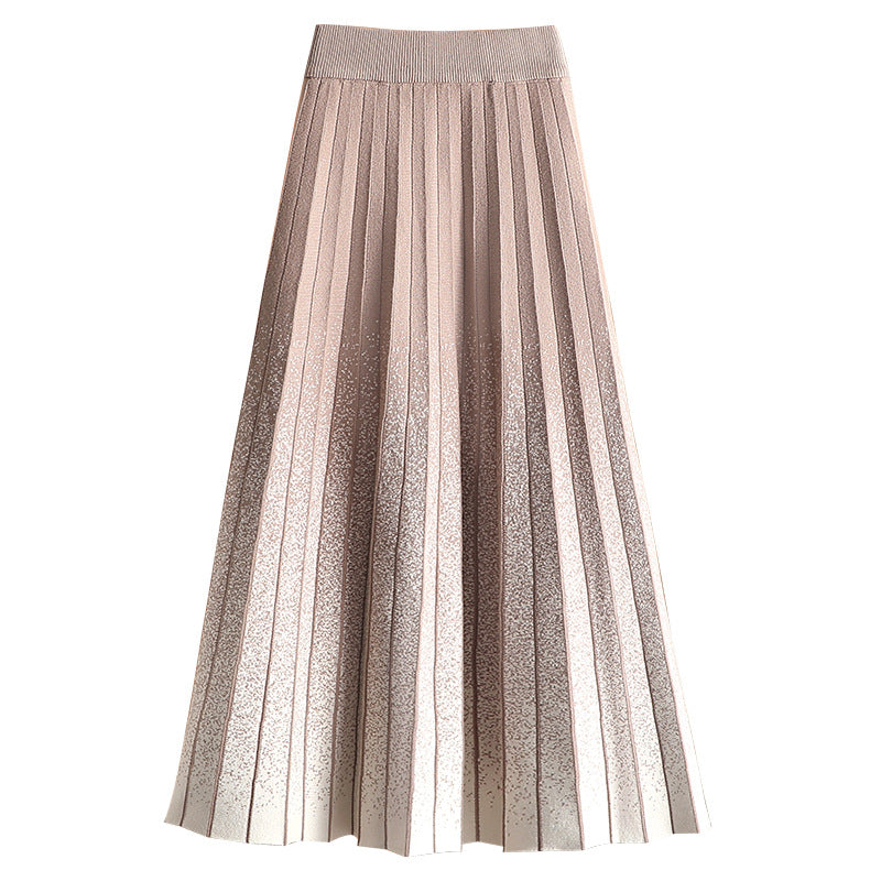 Damen Plissierter Maxirock mit elegantem Farbverlauf Shop Nory