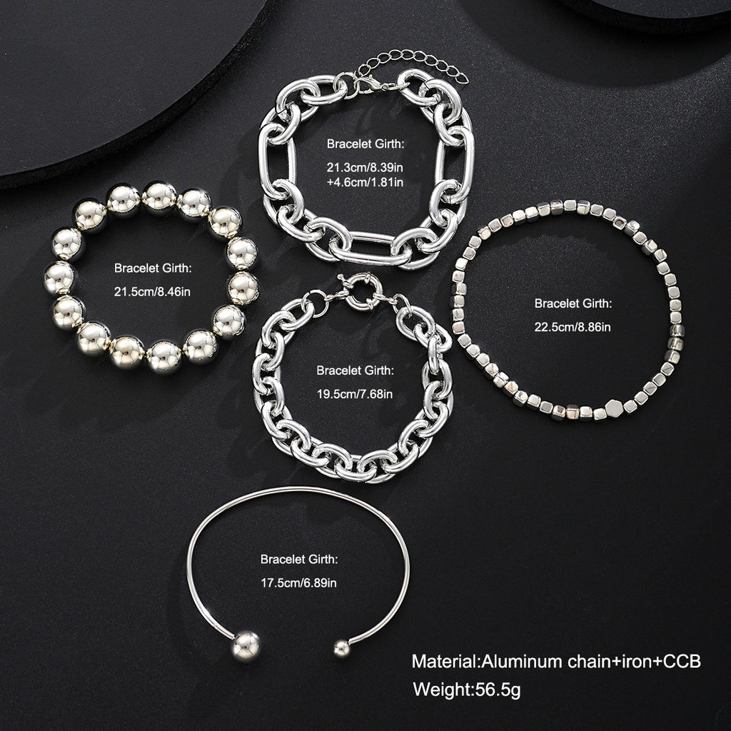 Damen Armreif-Set mit eleganten und modernen Ketten-Designs Shop Nory