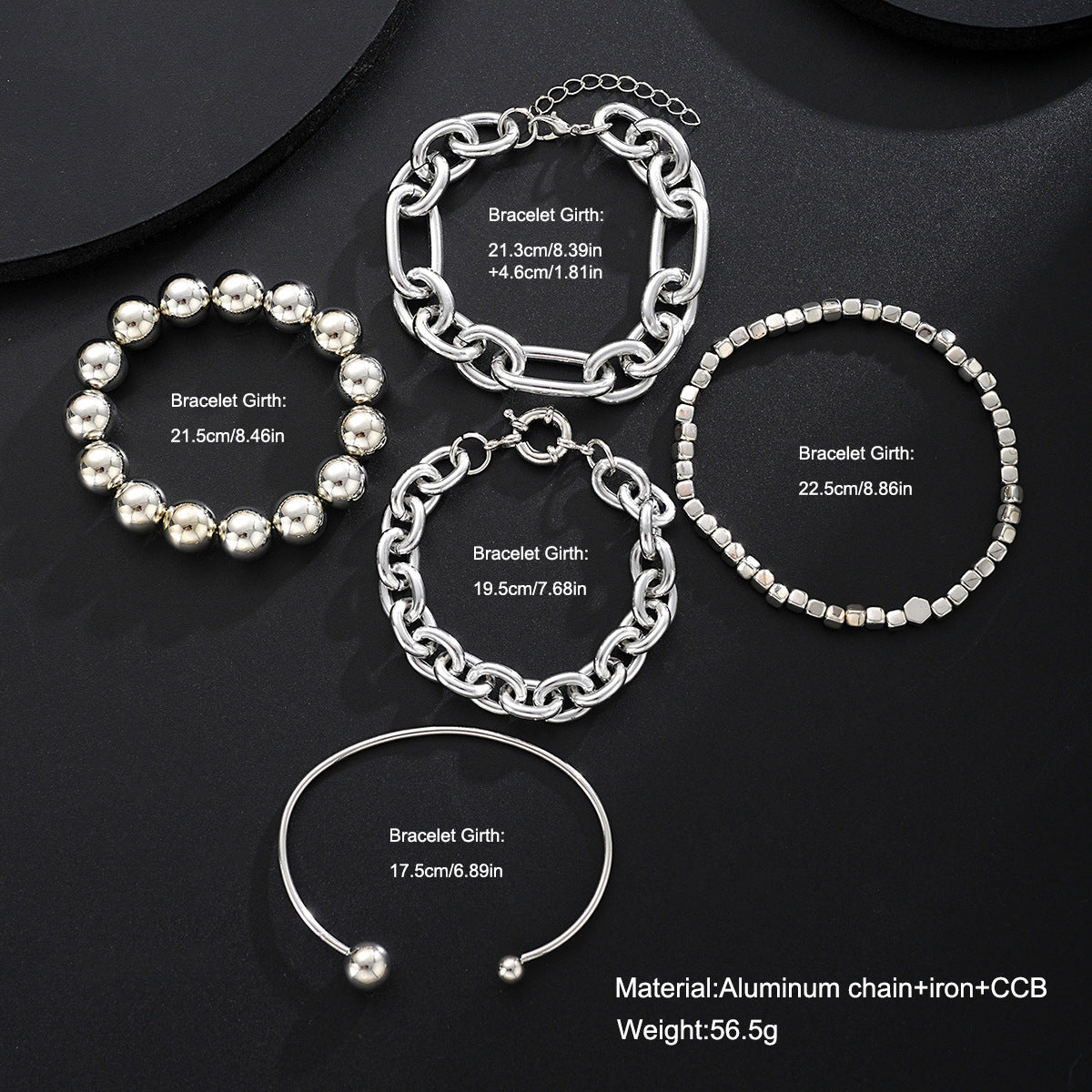 Damen Armreif-Set mit eleganten und modernen Ketten-Designs Shop Nory