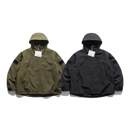 Unisex Oversize-Utility-Regenjacke mit Kapuze und verdecktem Reißverschluss Shop Nory