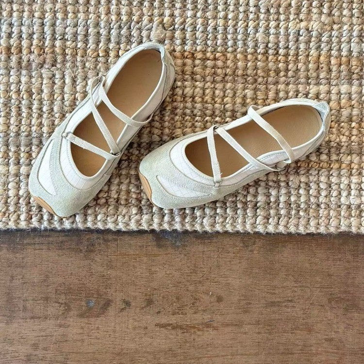 Damen Ballerinas mit flexibler Sohle und schickem Riemchendesign