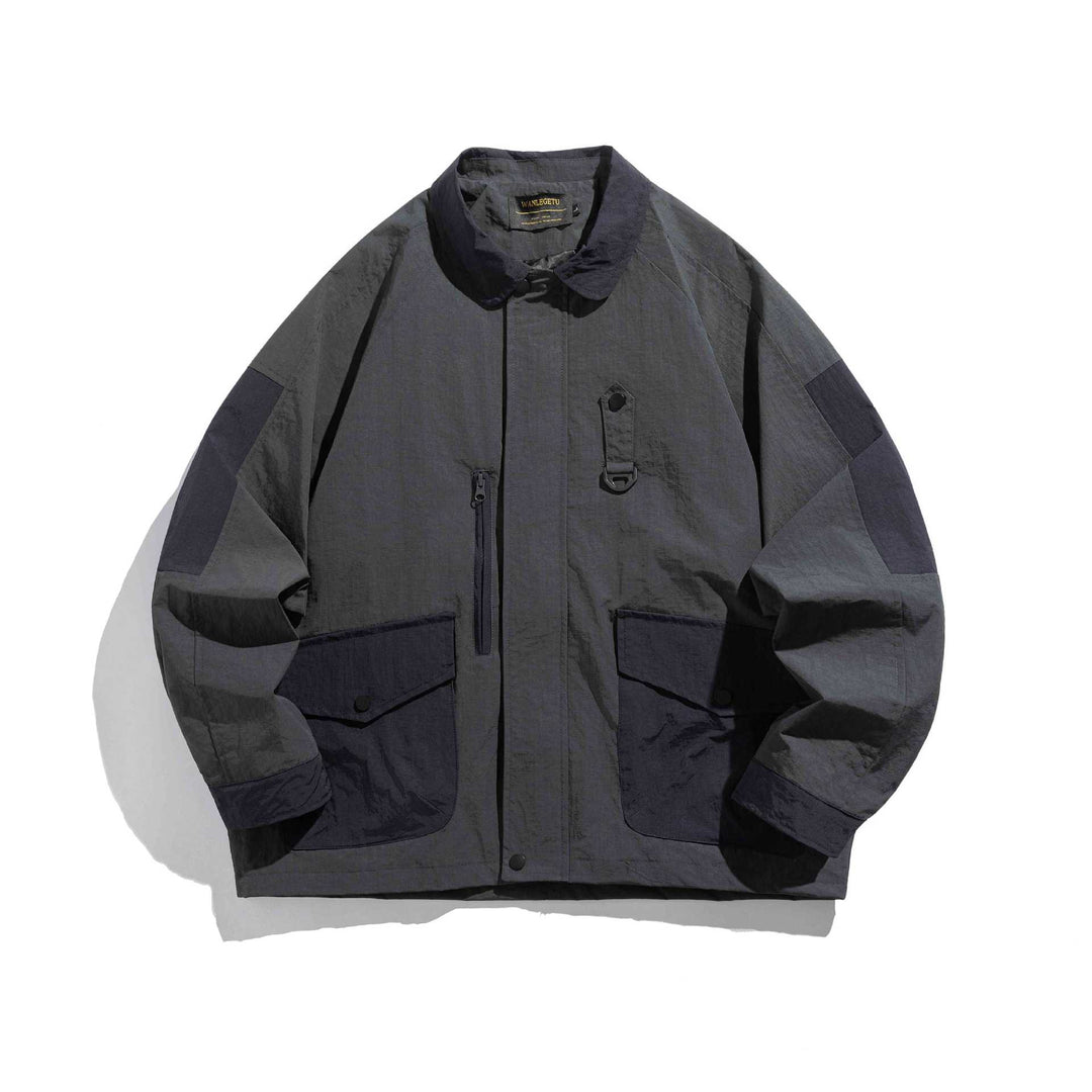 Unisex utilitaristische Fieldblousonjacke mit Mehrfachtaschen und D‑Ring Shop Nory
