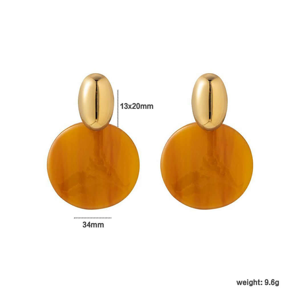 Damen Hängende Ohrringe mit luxuriösem goldplattierten Design und stilvollem Muschelanhänger Shop Nory