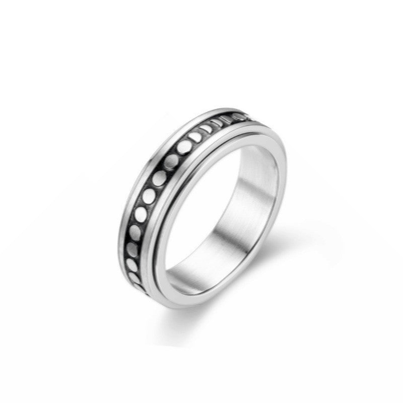 Herren Ring mit kunstvollem Mond- und Sternmuster Shop Nory