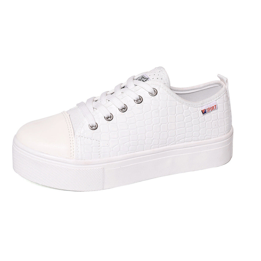 Damen Sneakers mit strukturiertem Obermaterial und bequemem Plateau Shopnory