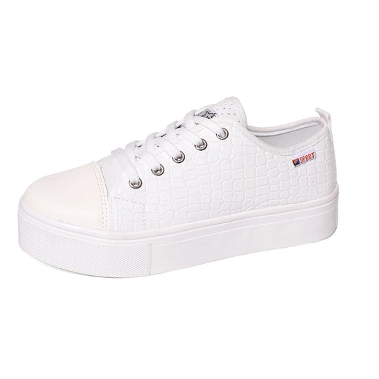Damen Sneakers mit strukturiertem Obermaterial und bequemem Plateau Shopnory
