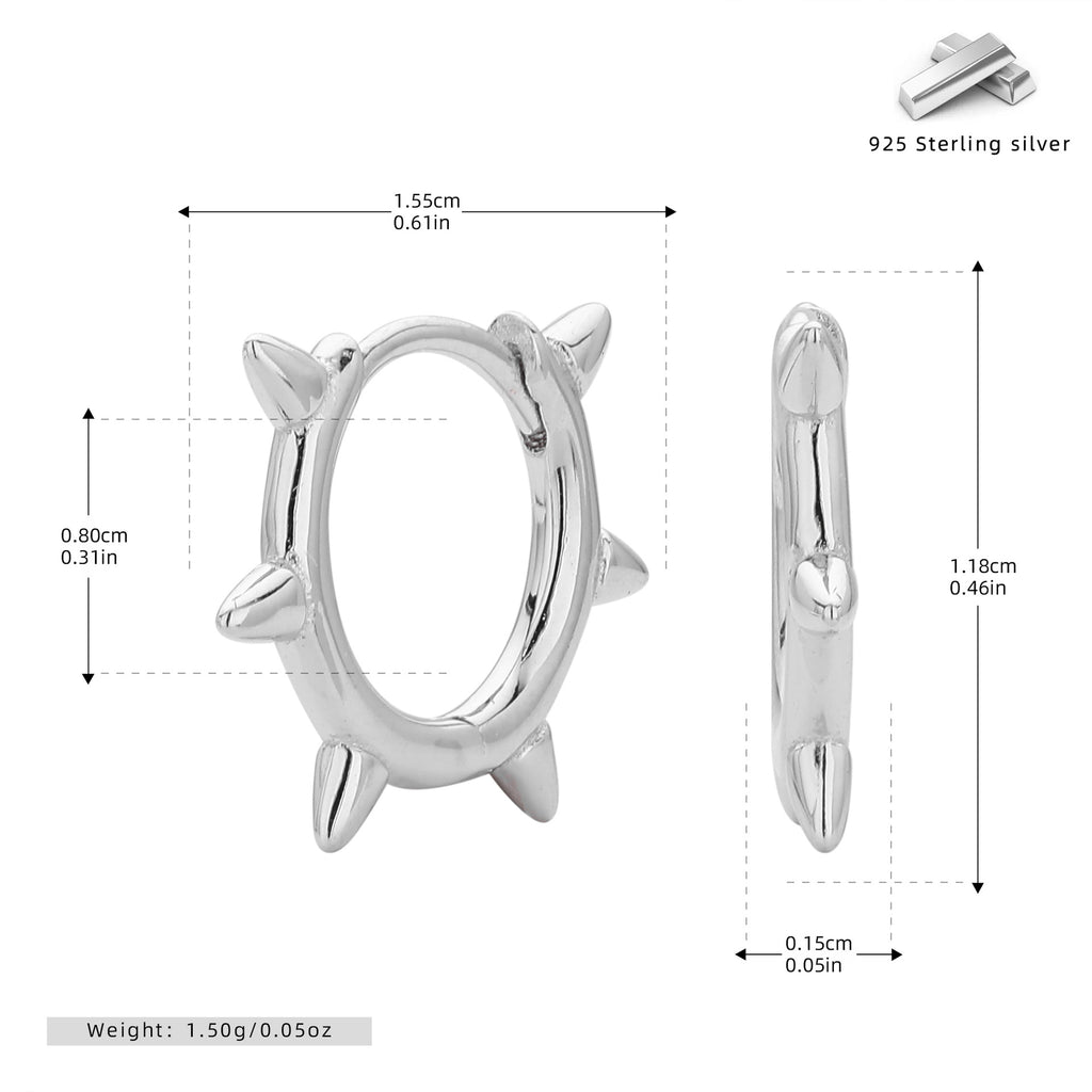 Damen Ohrhänger mit spitzem Design aus hochwertigem 925 Sterling Silber Shop Nory