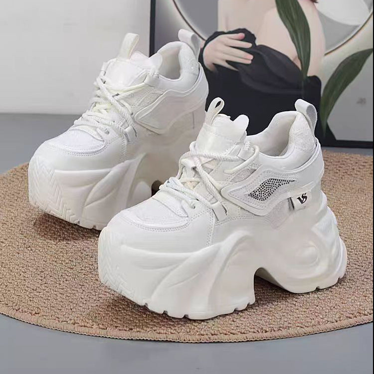 Damen Plateau Sneakers mit atmungsaktiver Mesh-Oberfläche und komfortabler Dämpfung Shopnory