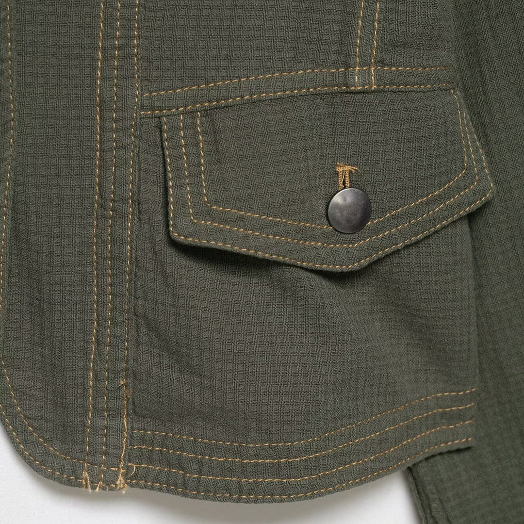 Damen Kurzjacke im Military-Stil mit Stehkragen und Schulterklappen Shop Nory