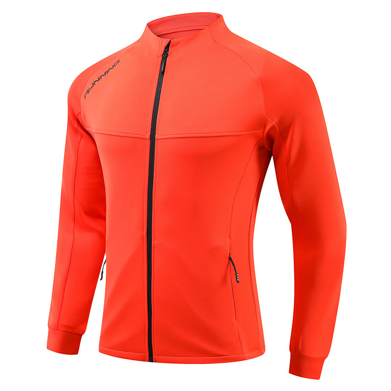 Herren Lauf-Trainingsjacke mit windabweisendem Stretch, Slim-Fit und Reißverschlusstaschen Shop Nory