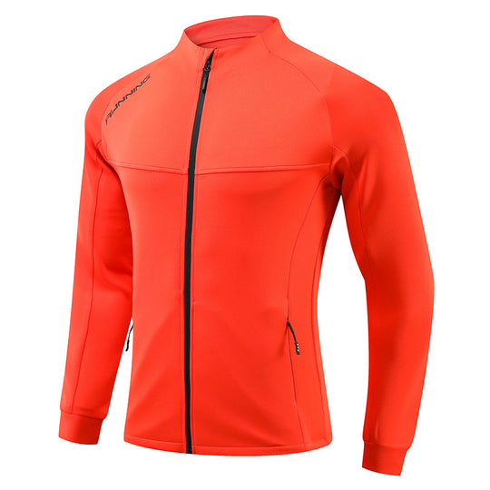 Herren Lauf-Trainingsjacke mit windabweisendem Stretch, Slim-Fit und Reißverschlusstaschen Shop Nory