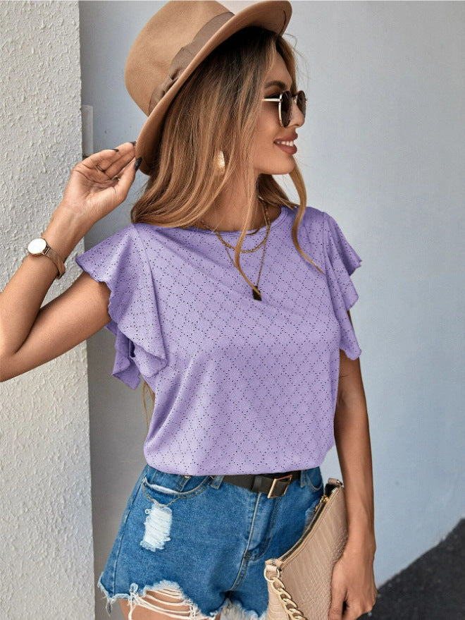 Damen Bluse mit Rüschendetails Shopnory