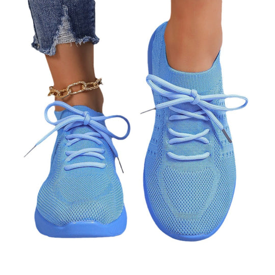 Damen atmungsaktive Slip-On Sportschuhe mit flexiblem Obermaterial