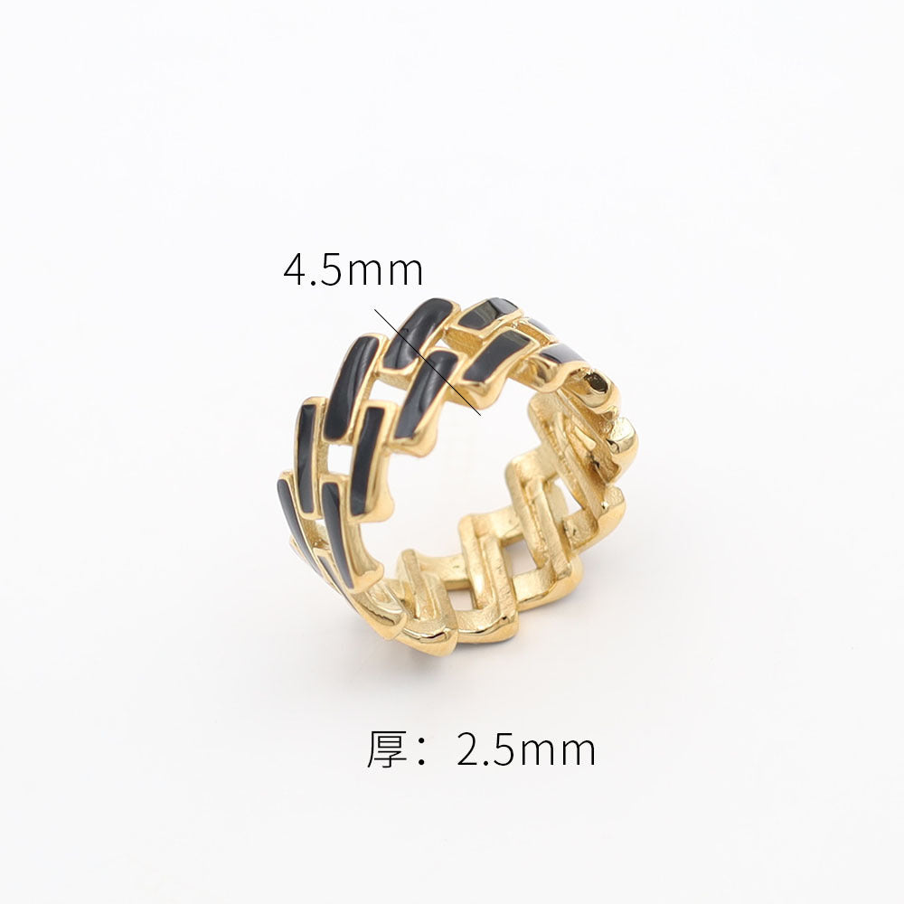 Damen Moderner, geflochtener Ring aus hochwertigem Metall Shop Nory