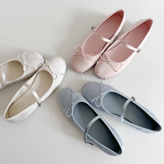 Damen Ballerinas mit verstellbarem Riemen und bequemer Innenpolsterung