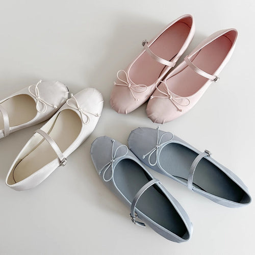 Damen Ballerinas mit verstellbarem Riemen und bequemer Innenpolsterung