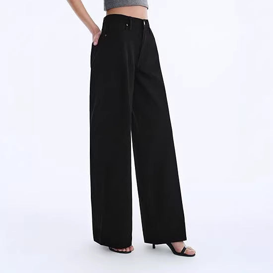 Damen Weite High-Waist-Hose mit fließendem Beinschnitt Shop Nory