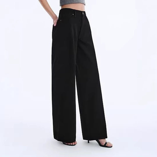Damen Weite High-Waist-Hose mit fließendem Beinschnitt Shop Nory