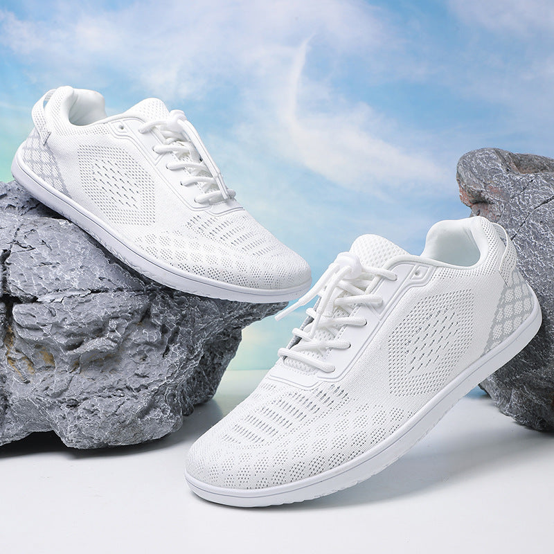 Unisex nan barfuß-inspirierter Strick-Sneaker mit elastischer Passform, Schnellzugkordel und griffiger Vollgummi-Laufsohle