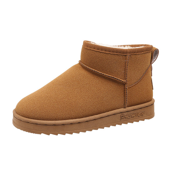 Damen Gefütterte Kurzstiefel in Wildlederoptik mit Kunstfellfutter und rutschfester Profilsohle Shop Nory