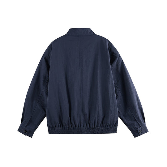 Herren Leichter Nylon-Blouson im Boxy-Cut mit Stehkragen und aufgesetzten Klappentaschen Shop Nory