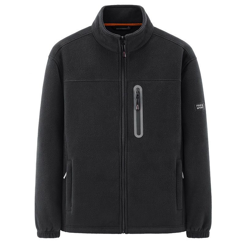 Herren Isolierende Mikrofleece-Funktionsjacke mit wasserdichter Brusttasche und Stehkragen Shop Nory