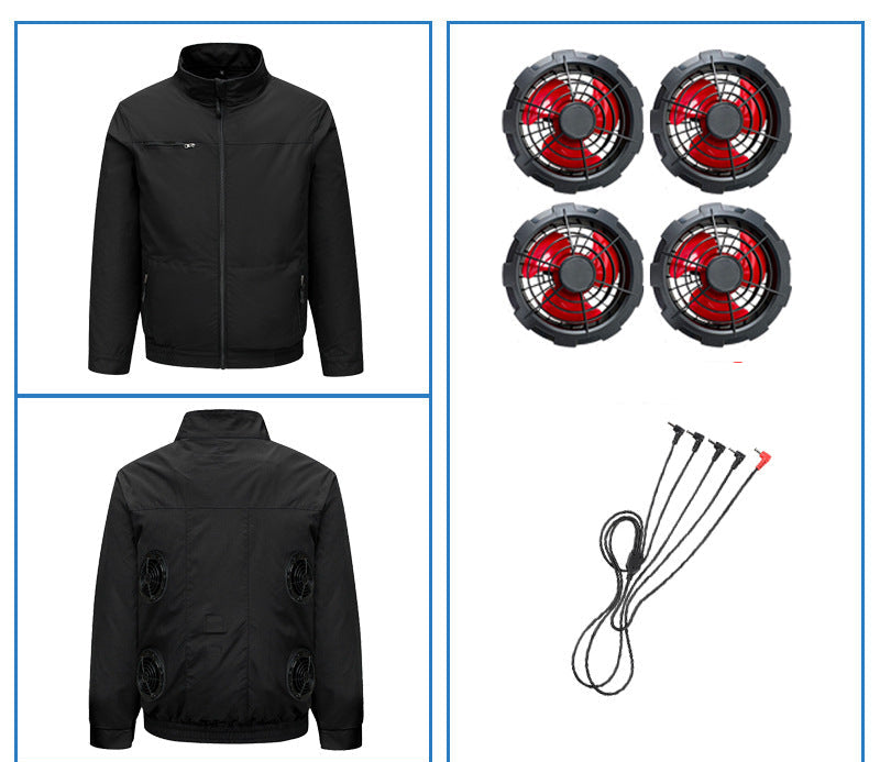 Unisex nan Niederspannungs Lüfter-Set für Kühljacken mit drei kompakten Ventilatoren und Y-Anschluss Shopnory