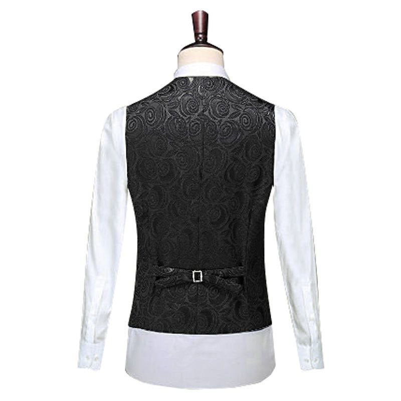 Herren Jacquardweste mit ornamentaler Struktur, spitz zulaufendem Saum und satinierter Rückseite Shop Nory