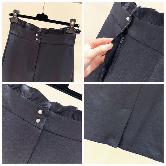 Damen Eleganter Midi-Rock mit Falten-Design Shop Nory