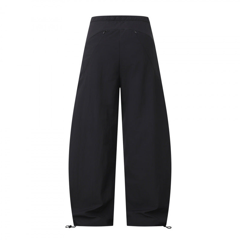 Damen Weite Cargo-Hose mit Tunnelzugbund, integriertem Webgürtel und verstellbaren Kordelabschlüssen Shop Nory