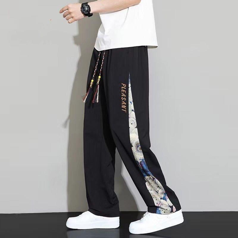 Herren Bequeme Freizeithose mit einzigartigem Seitendruck Shop Nory