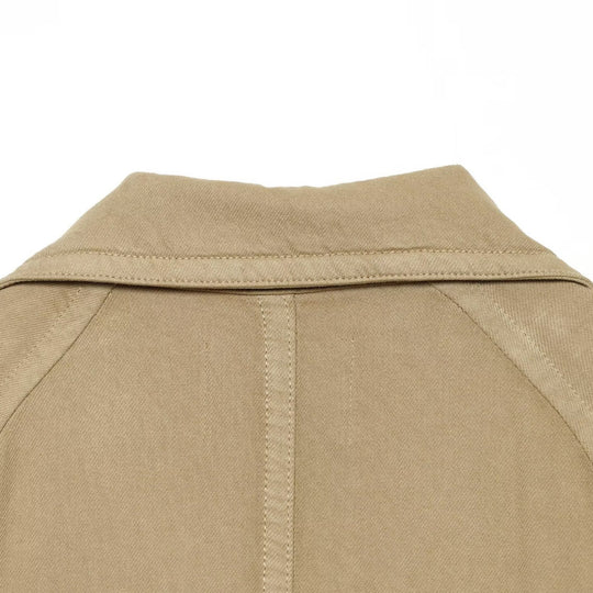 Damen Cropped Trench-Capejacke mit doppelreihiger Knopfleiste, Schulterpatten und Bindegürtel Shop Nory