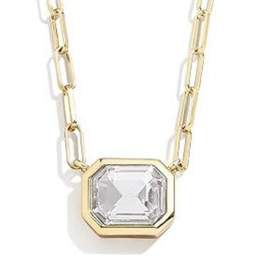 Damen Halskette mit facettiertem Rubinanhänger und eleganter Gliederkette Shop Nory
