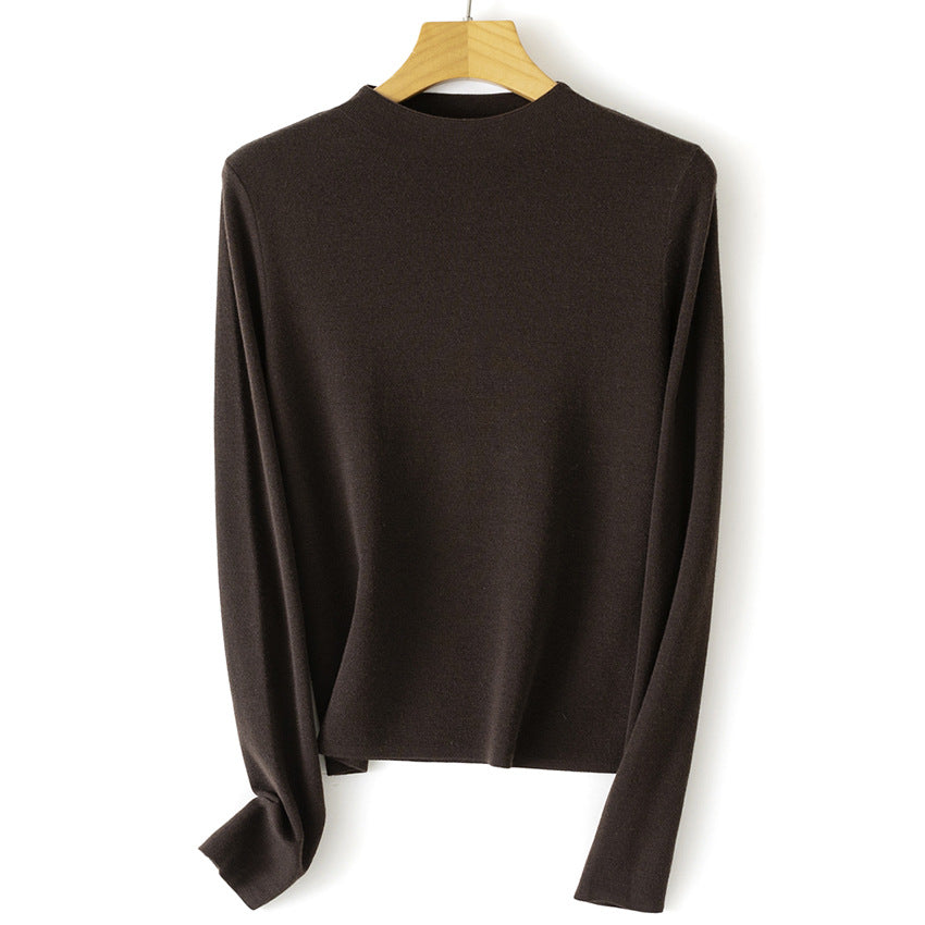 Damen Feinstrick-Pullover mit kurzem Stehkragen und schmaler Silhouette Shop Nory
