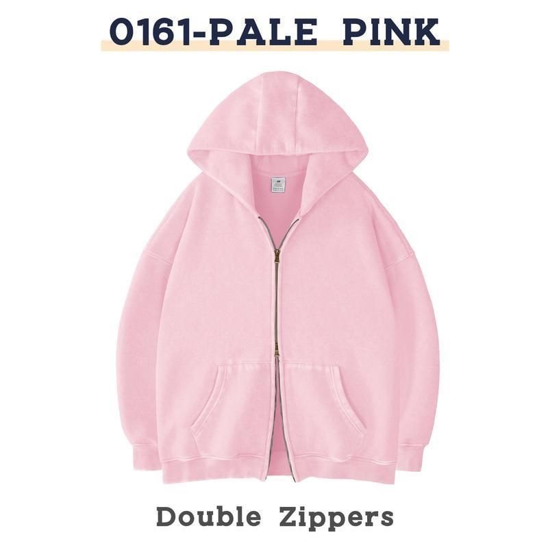 Unisex Oversized Kapuzenjacke mit Doppelreißverschluss und Kängurutaschen Shop Nory