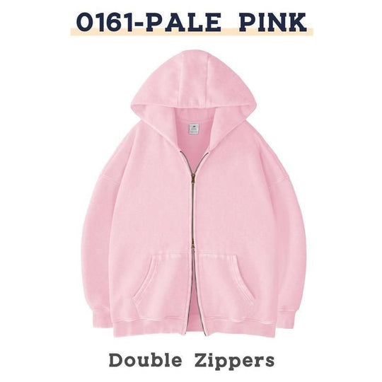Unisex Oversized Kapuzenjacke mit Doppelreißverschluss und Kängurutaschen Shop Nory