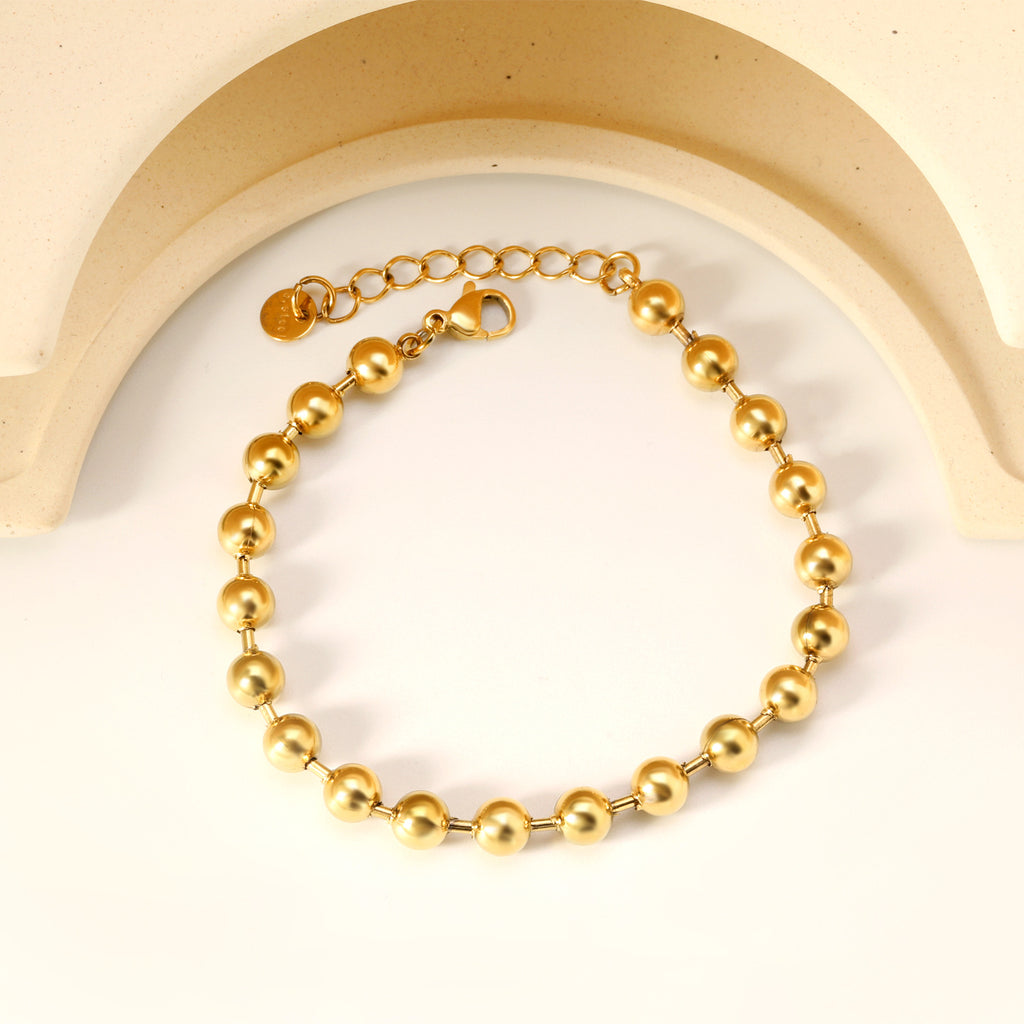 Damen Zart glänzendes Armband mit eleganten Kugel-Design Shop Nory