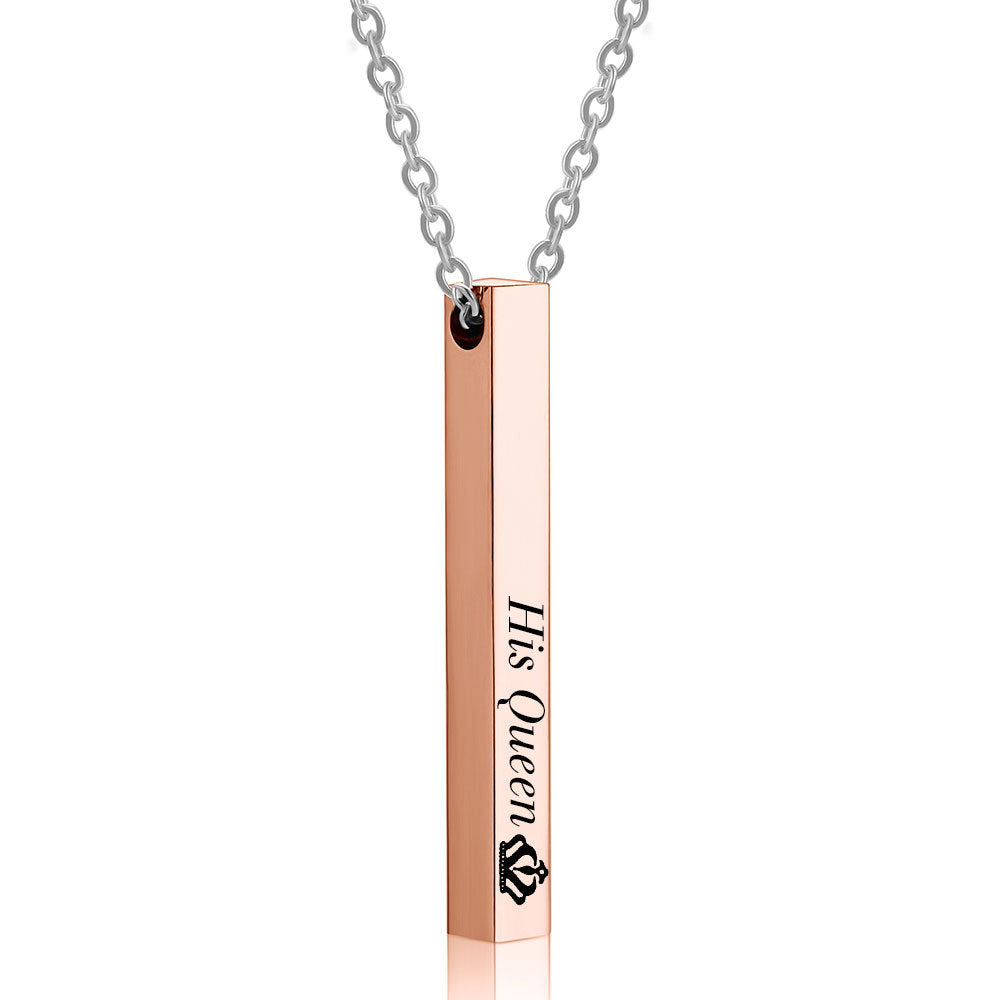 Damen Halskette mit gravierbarem, personalisiertem Anhänger aus hochwertigem Edelstahl Shop Nory